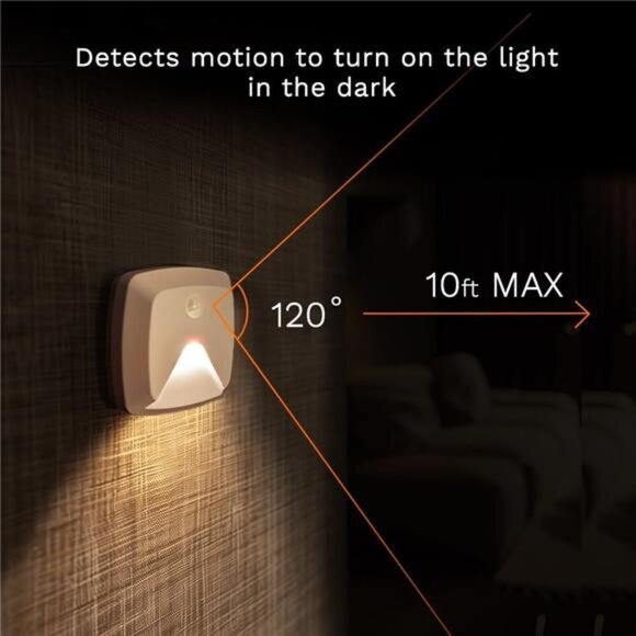 Motion Sensor Lights, Warm White LED Night Light, Stick-Anywhere Stair Lights - Picture 3 of 6